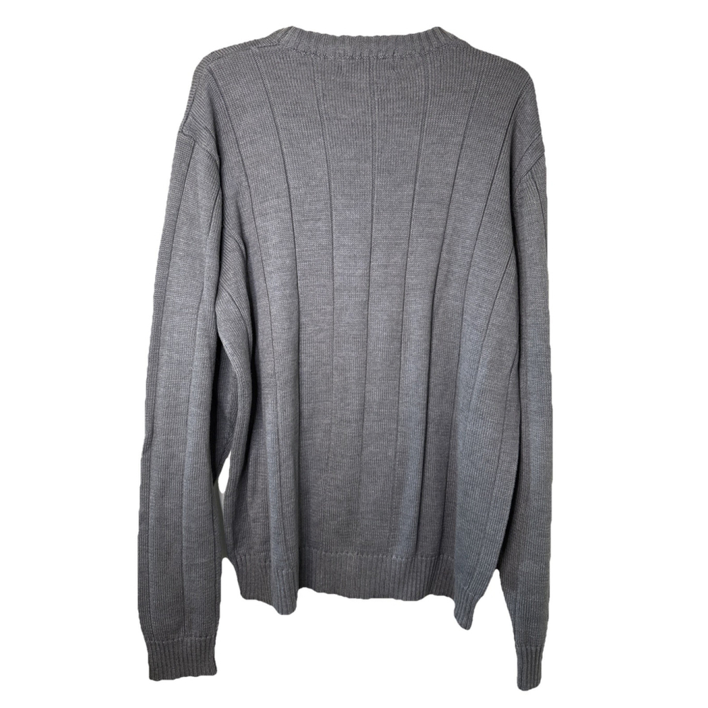 US Polo Assn. Men’s XL Grey CableKnit Crew Neck Pullover Sweater - Picture 5 of 7